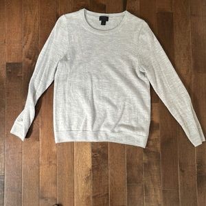 J. Crew 100% cashmere light gray sweater
